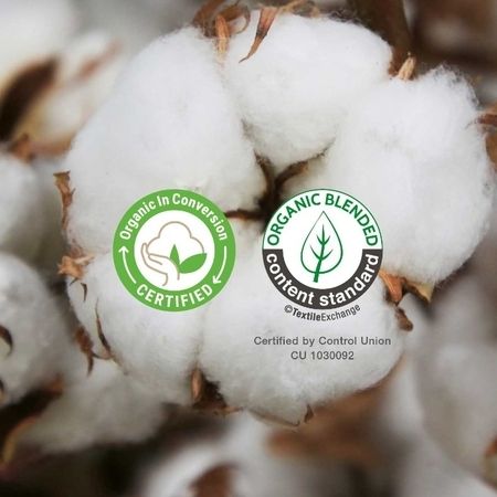 Baumwoll-Pflanze mit better cotton Logo